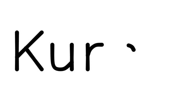 Kursk手写体动画在各种免提字体和重量中的应用 — 图库视频影像