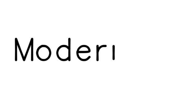 Modernitet Handskriven Text Animation Olika Sans Serif Teckensnitt Och Vikter — Stockvideo