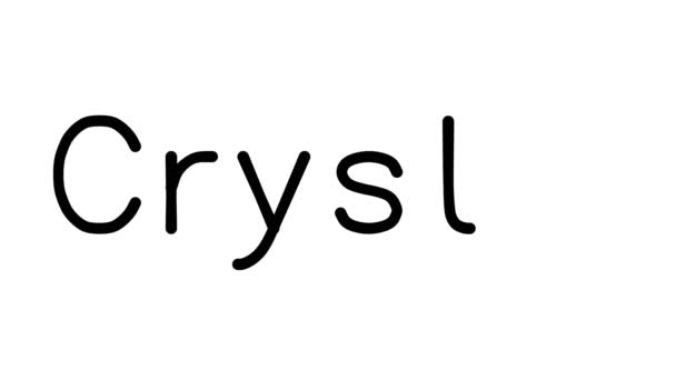 Crystal Handwritten Text Animation Διάφορες Γραμματοσειρές Και Σταθμά Sans Serif — Αρχείο Βίντεο