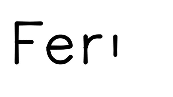 Färja Handskriven Text Animation Olika Sans Serif Teckensnitt Och Vikter — Stockvideo