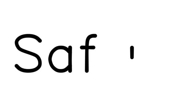 Safari Animación Texto Manuscrita Varias Fuentes Pesos Sans Serif — Vídeos de Stock