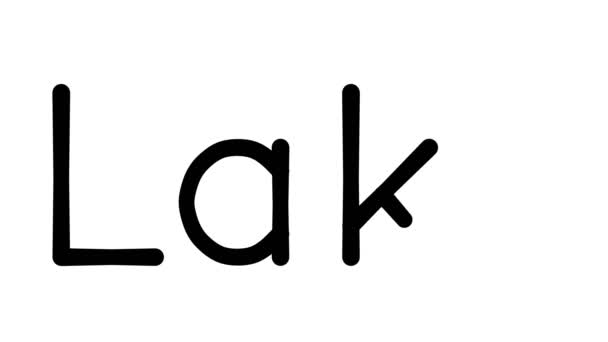 Lake Handgeschreven Tekst Animatie Verschillende Sans Serif Fonts Gewichten — Stockvideo