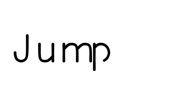Jumping Handskriven Text Animation Olika Sans Serif Teckensnitt Och Vikter — Stockvideo