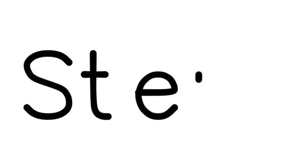 Stern Handgeschreven Tekst Animatie Diverse Sans Serif Fonts Gewichten — Stockvideo