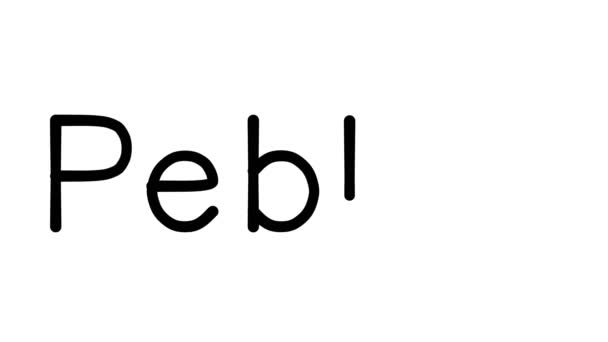 Pebble Animación Texto Manuscrita Varias Fuentes Pesos Sans Serif — Vídeo de stock