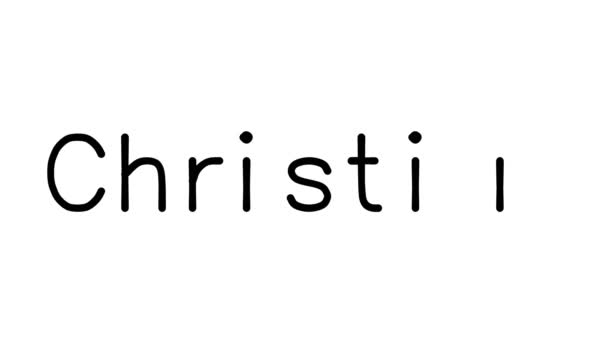 Christian Handskriven Text Animation Olika Sans Serif Teckensnitt Och Vikter — Stockvideo