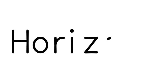 Horizon Animación Texto Manuscrita Varias Fuentes Sans Serif Pesos — Vídeos de Stock