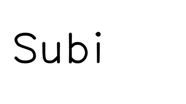 さまざまなサンセリフフォントと重みでの件名手書きテキストアニメーション — ストック動画