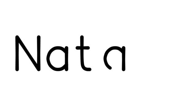 Natale Handgeschreven Tekst Animatie Verschillende Sans Serif Fonts Gewichten — Stockvideo