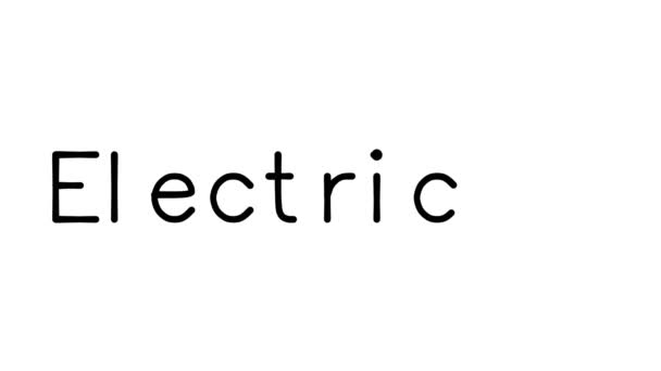 Elektriker Handskriven Text Animation Olika Sans Serif Teckensnitt Och Vikter — Stockvideo