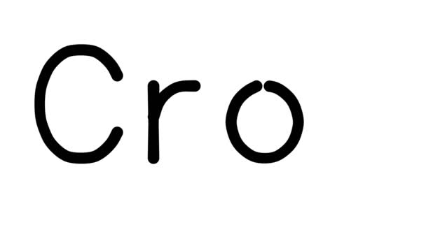 Crop Handwritten Text Animation Various Sans Serif Fonts Weights — 비디오