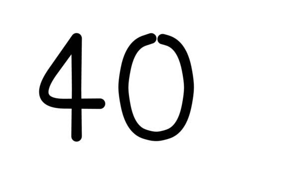 404 Handgeschreven Tekst Animatie Diverse Sans Serif Fonts Gewichten — Stockvideo