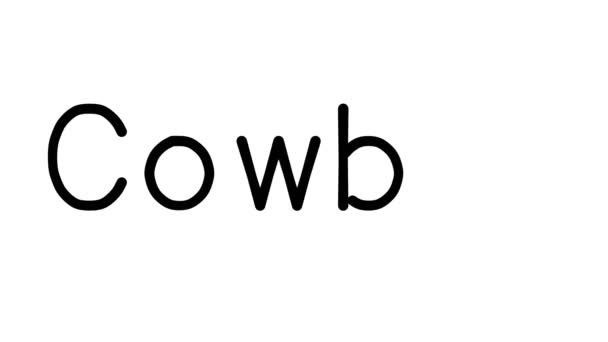 Cowboy Handwritten Text Animation Various Sans Serif Fonts Weights — 비디오