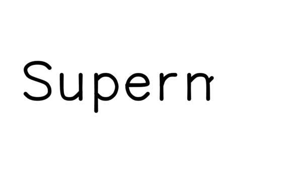 Superman Handgeschreven Tekst Animatie Diverse Sans Serif Fonts Gewichten — Stockvideo