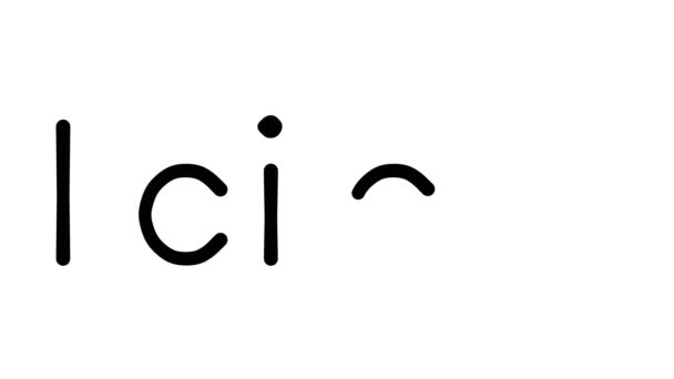 Icicles Handwritten Text Animation Various Sans Serif Fonts Weights — 비디오