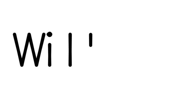 Willow Handgeschreven Tekst Animatie Diverse Sans Serif Fonts Gewichten — Stockvideo