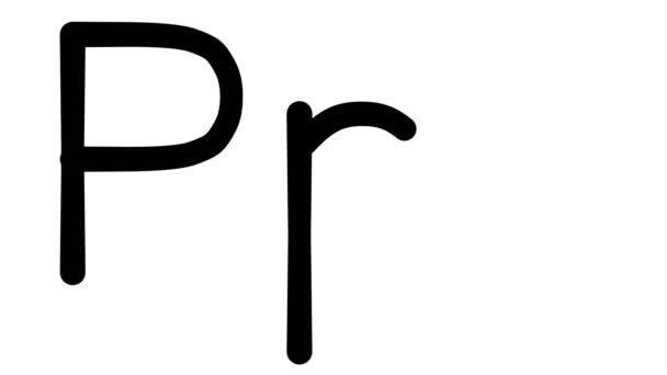 Ppc不同类型和重量的手写文字动画 — 图库视频影像