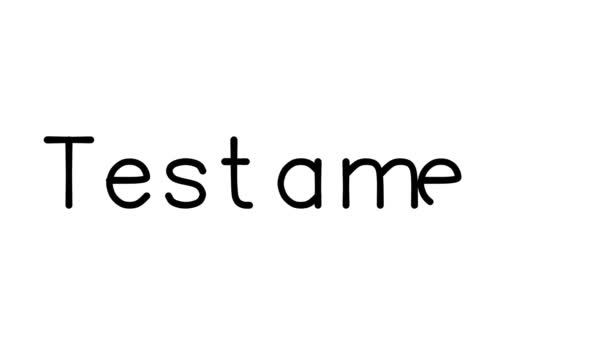 Testament Handgeschreven Tekst Animatie Verschillende Sans Serif Fonts Gewichten — Stockvideo