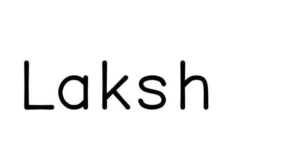 Lakshmi Handskriven Text Animation Olika Sans Serif Teckensnitt Och Vikter — Stockvideo