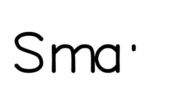 Smart Handskriven Text Animering Olika Sans Serif Teckensnitt Och Vikter — Stockvideo