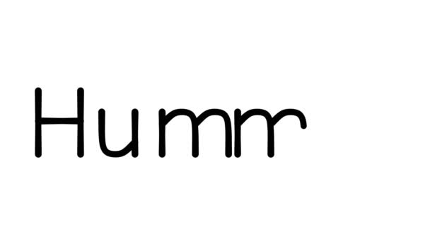 Hummus Scris Mână Text Animație Diferite Fonturi Greutăți Sans Serif — Videoclip de stoc