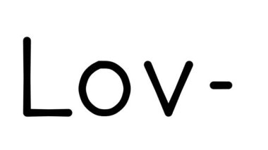 Çeşitli Sans-Serif Yazı Tipleri ve Ağırlıklarıyla Sevgi El Yazısı Animasyonu