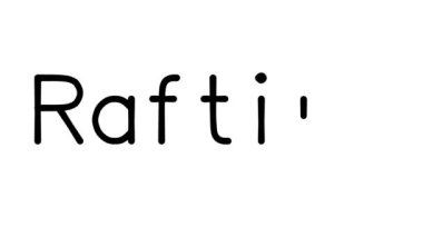 Rafting el yazısı Metin Canlandırması Çeşitli Sans-Serif Yazı Tipleri ve Ağırlıkları