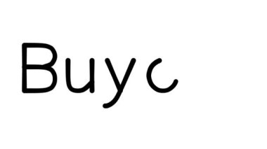 Çeşitli Sans-Serif Yazı Tipleri ve Ağırlıkları ile Satın Alma El Yazısı Metni Canlandırması