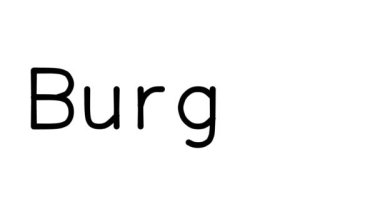 Çeşitli Sans-Serif Yazı Tipleri ve Ağırlıkları ile Burgerler El Yazısıyla Yazı Canlandırması