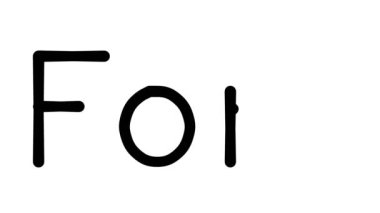 Çeşitli Sans-Serif Yazı Tipleri ve Ağırlıkları ile Yazı Tipi El Yazısı Metni Canlandırması