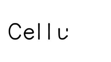 Çeşitli Sans-Serif Yazı Tipleri ve Ağırlıkları ile Hücresel El Yazısı Metni Canlandırması