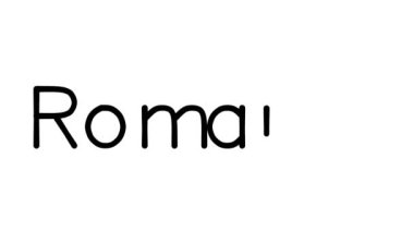 Romanya Çeşitli Sans-Serif Yazı Tipleri ve Ağırlıklarıyla El Yazısıyla Metin Animasyonu