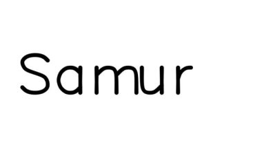 Samuray Yazılı Metin Canlandırması Çeşitli Sans-Serif Yazı Tipleri ve Ağırlıkları