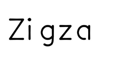 Çeşitli Sans-Serif Yazı Tipleri ve Ağırlıkları ile Zigzag El Yazısı Metni CanlandırmasıName