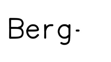 Çeşitli Sans-Serif Yazı Tipleri ve Ağırlıkları ile Bergen El Yazısı Metni Animasyonu