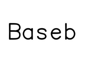 Çeşitli Sans-Serif Yazı Tipleri ve Ağırlıkları ile Beyzbol El Yazısı Metni Canlandırması