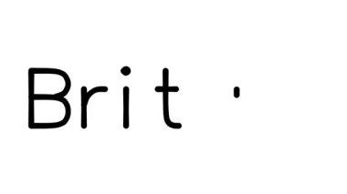 İngiltere Çeşitli Sans-Serif Yazı Tipleri ve Ağırlıkları ile El Yazısı Animasyonu