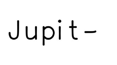 Çeşitli Sans-Serif Yazı Tipleri ve Ağırlıklarıyla Jüpiter El Yazısı Animasyonu