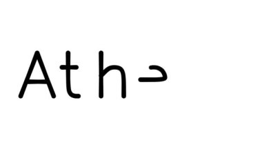 Atina Çeşitli Sans-Serif Yazı Tipleri ve Ağırlıklarıyla El Yazısıyla Metin Canlandırması