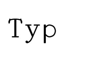 Serif Yazı Tipleri ve Ağırlığı ile Animasyon Metni Yazılıyor