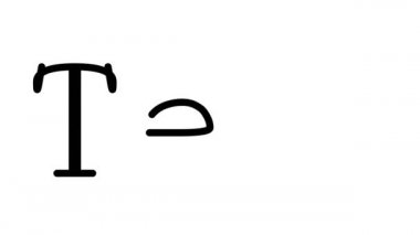 Serif Yazı Tipi ve Ağırlığı ile Metin Canlandırılmış El Yazısı Metni