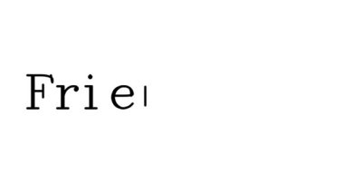 Serif Yazı Tipleri ve Ağırlığı ile Arkadaşlık Canlandırılmış El Yazısı Metni