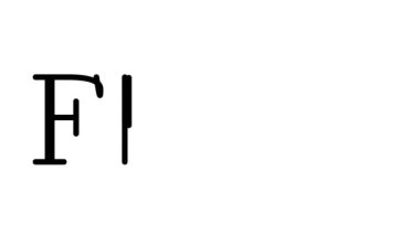 Serif Yazı Tipleri ve Ağırlığı ile Flüt Canlandırılmış El Yazısı Metni