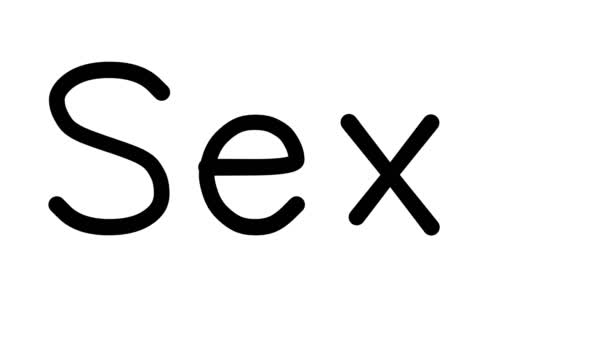 Animație Text Scrisă Mână Sexy Diferite Fonturi Greutăți Sans Serif — Videoclip de stoc