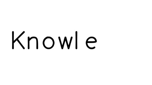 Knowledge Handwritten Text Animation Various Sans Serif Fonts Weights — Stock video