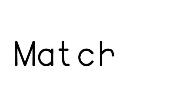 Matchbox Odręczna Animacja Tekstowa Różnych Czcionkach Wagach Sans Serif — Wideo stockowe