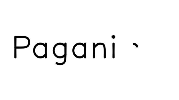 Paganism Handwritten Text Animation Various Sans Serif Fonts Weights — Stock Video