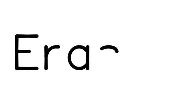 Eraser Handwritten Text Animation Various Sans Serif Fonts Weights — 비디오