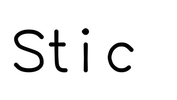 Stick Kézzel Írott Szöveg Animáció Különböző Sans Serif Betűtípusok Súlyok — Stock videók