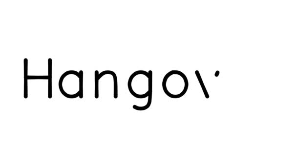 Hangover Handskriven Text Animation Olika Sans Serif Teckensnitt Och Vikter — Stockvideo